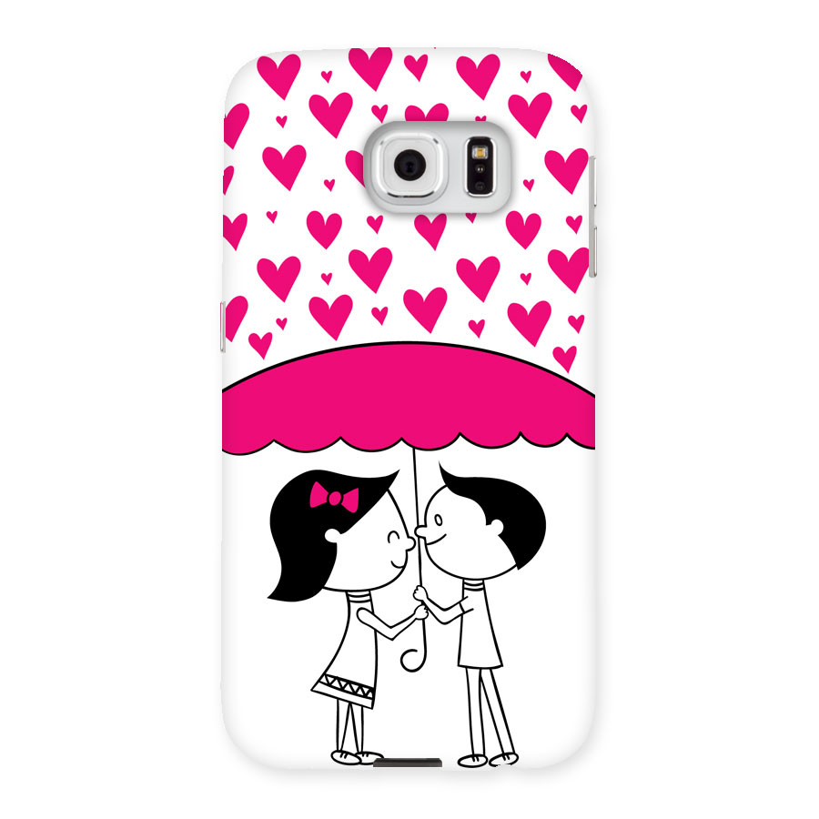 Romantic Couples with Hearts Back Case for Samsung Galaxy S6