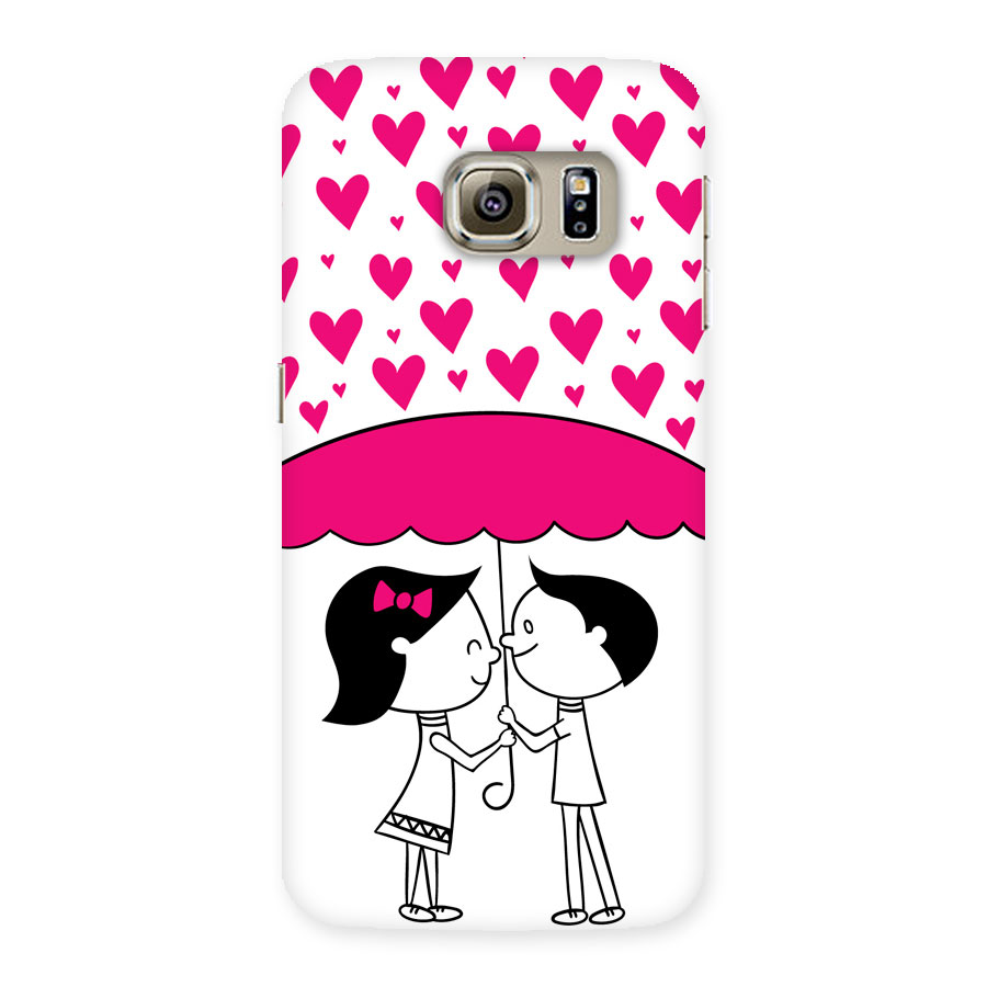 Romantic Couples with Hearts Back Case for Samsung Galaxy S6 Edge Plus