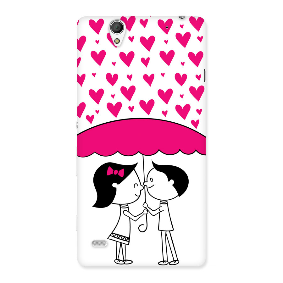 Romantic Couples with Hearts Back Case for Sony Xperia C4