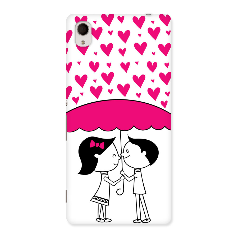 Romantic Couples with Hearts Back Case for Sony Xperia M4