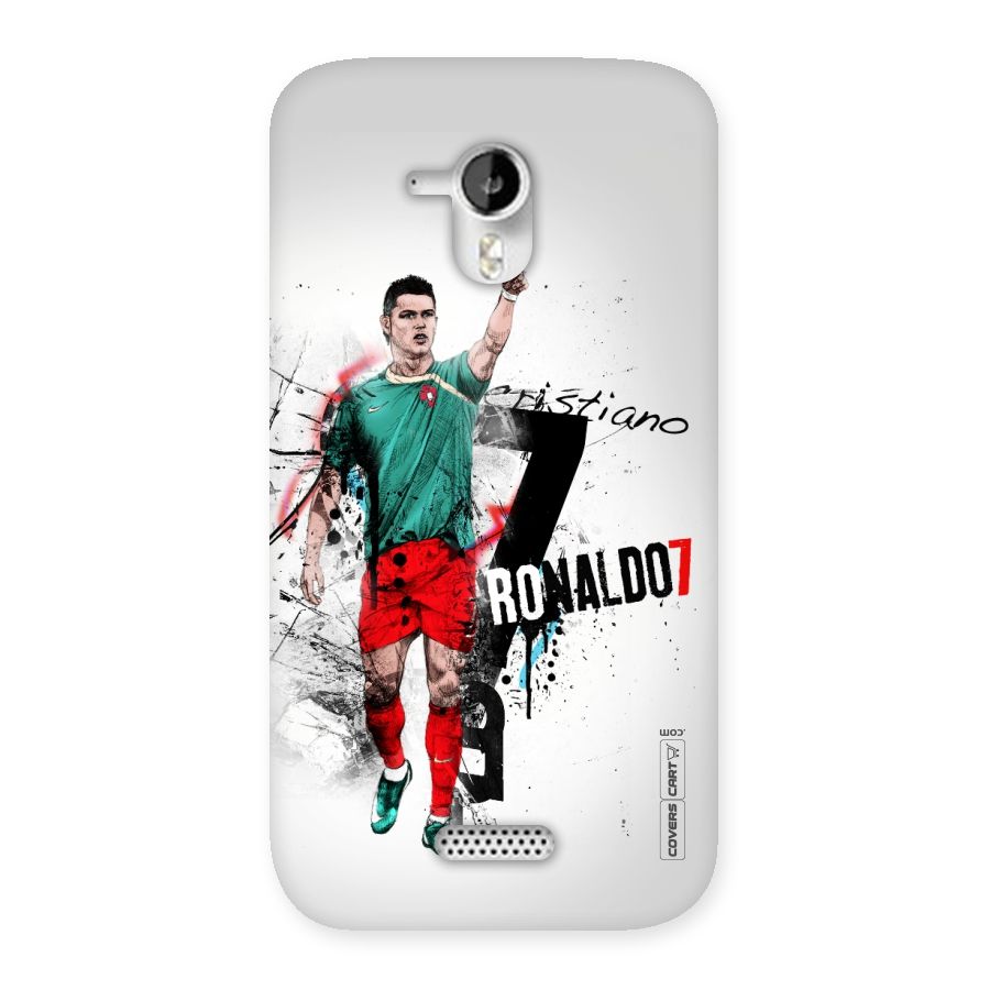 Ronaldo In Portugal Jersey Back Case for Micromax Canvas HD A116