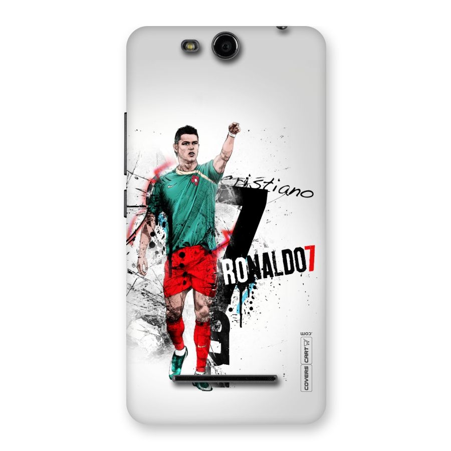 Ronaldo In Portugal Jersey Back Case for Micromax Canvas Juice 3 Q392