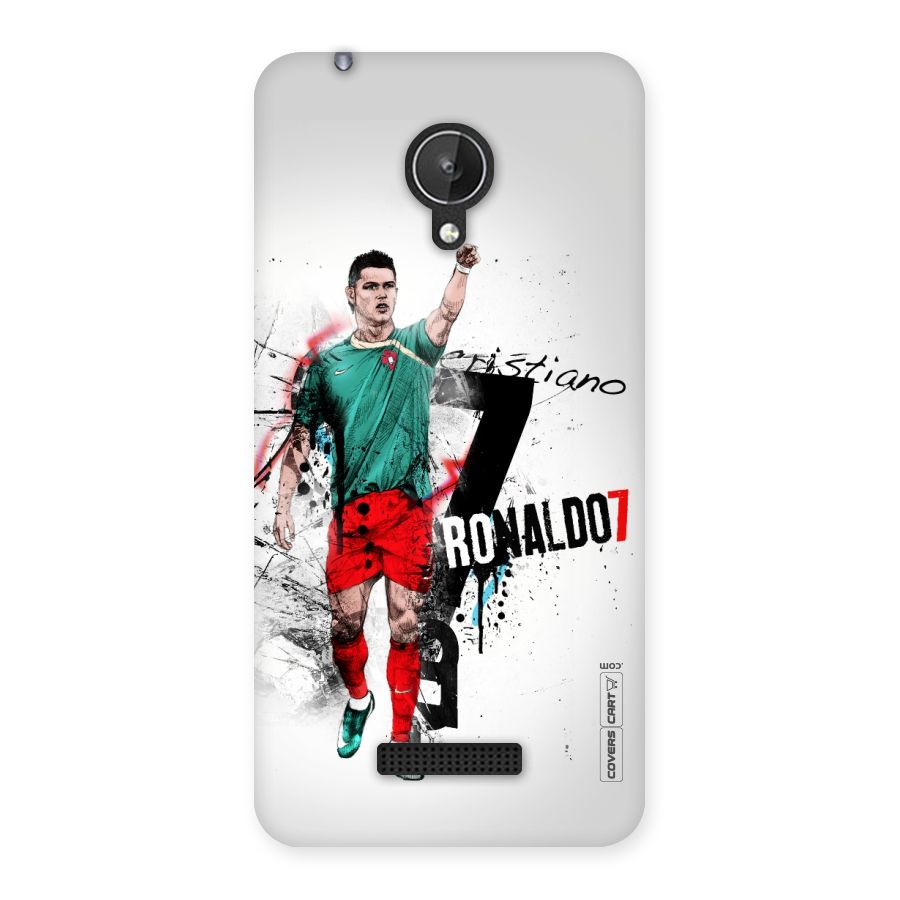 Ronaldo In Portugal Jersey Back Case for Micromax Canvas Spark Q380