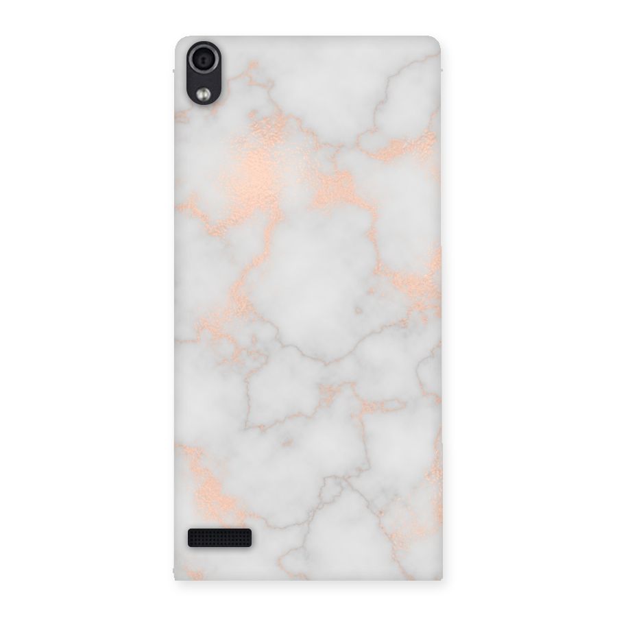 RoseGold Marble Back Case for Ascend P6