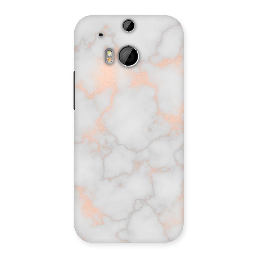 RoseGold Marble Back Case for HTC One M8