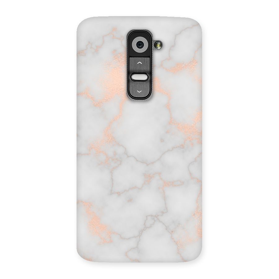 RoseGold Marble Back Case for LG G2