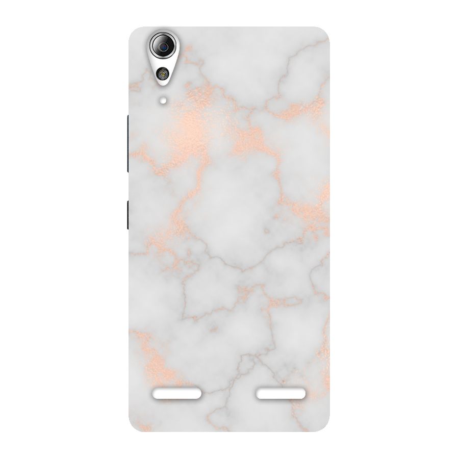 RoseGold Marble Back Case for Lenovo A6000 Plus
