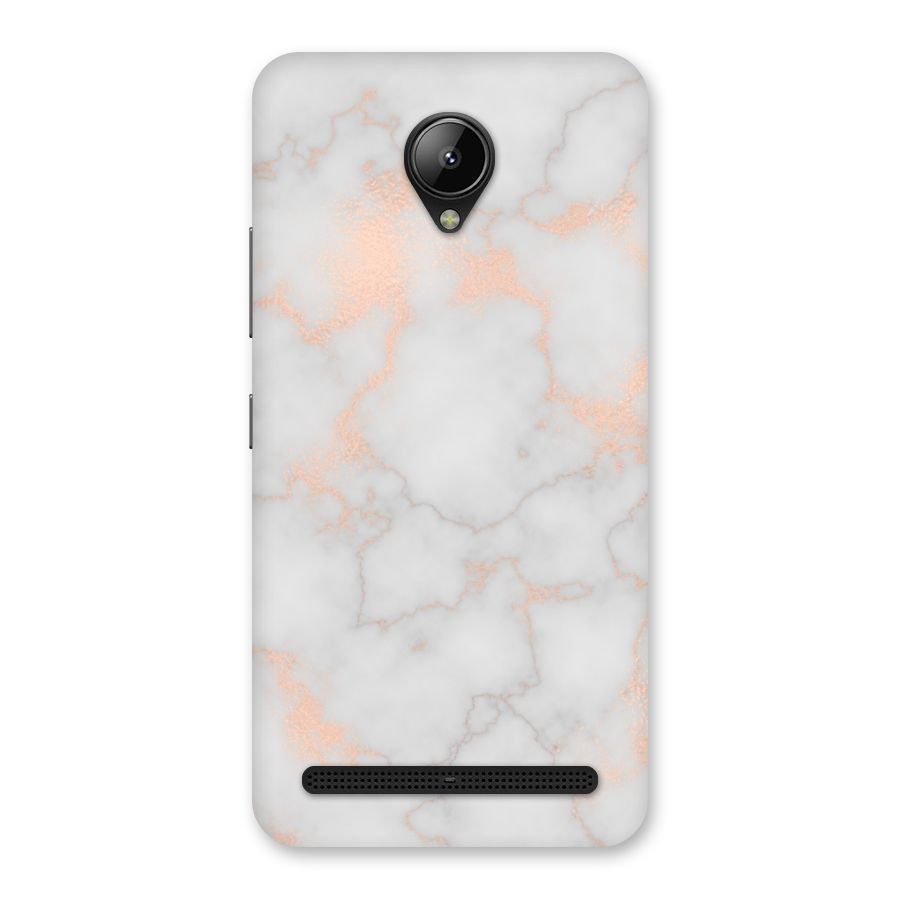 RoseGold Marble Back Case for Lenovo C2