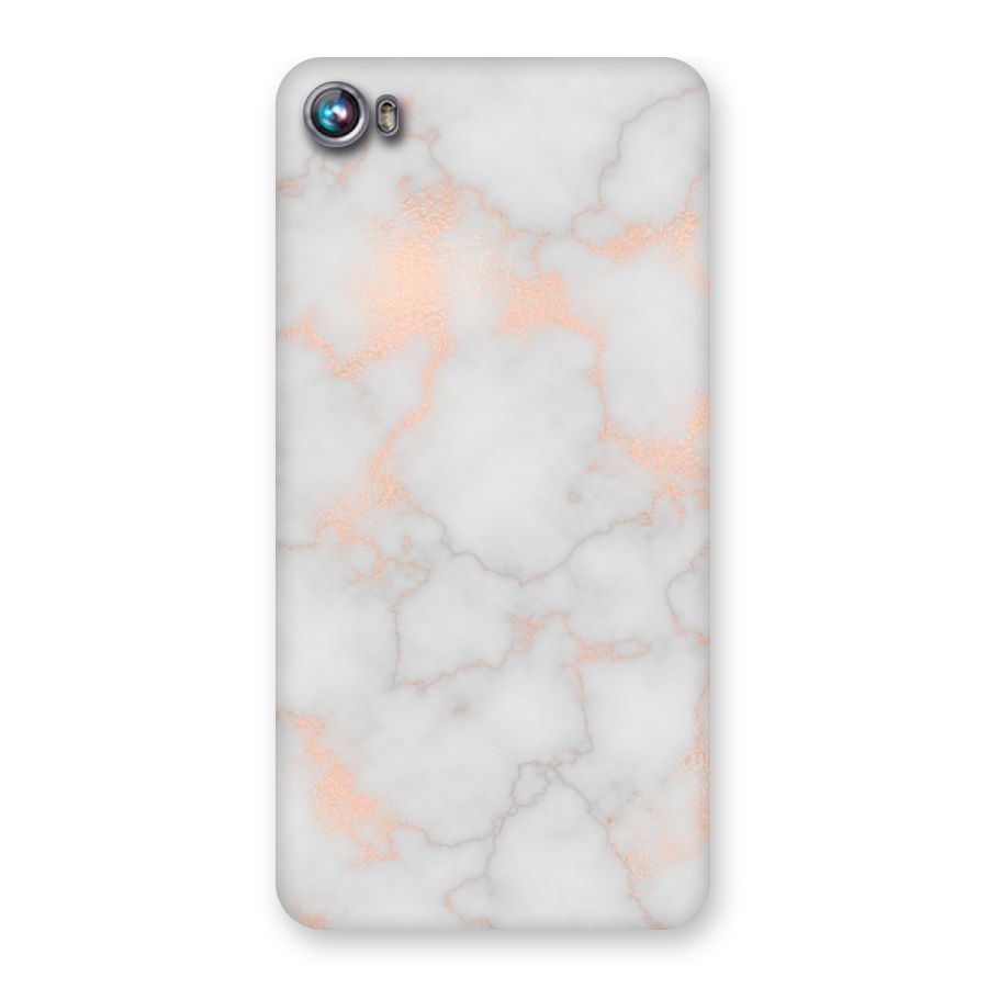 RoseGold Marble Back Case for Micromax Canvas Fire 4 A107