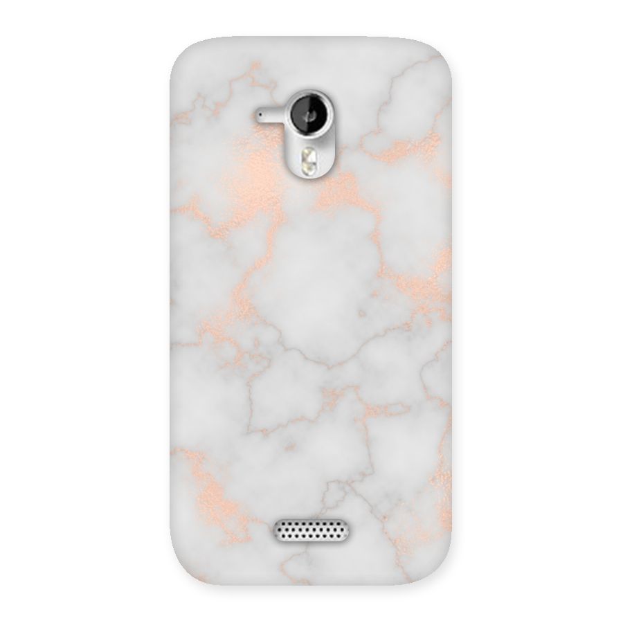 RoseGold Marble Back Case for Micromax Canvas HD A116