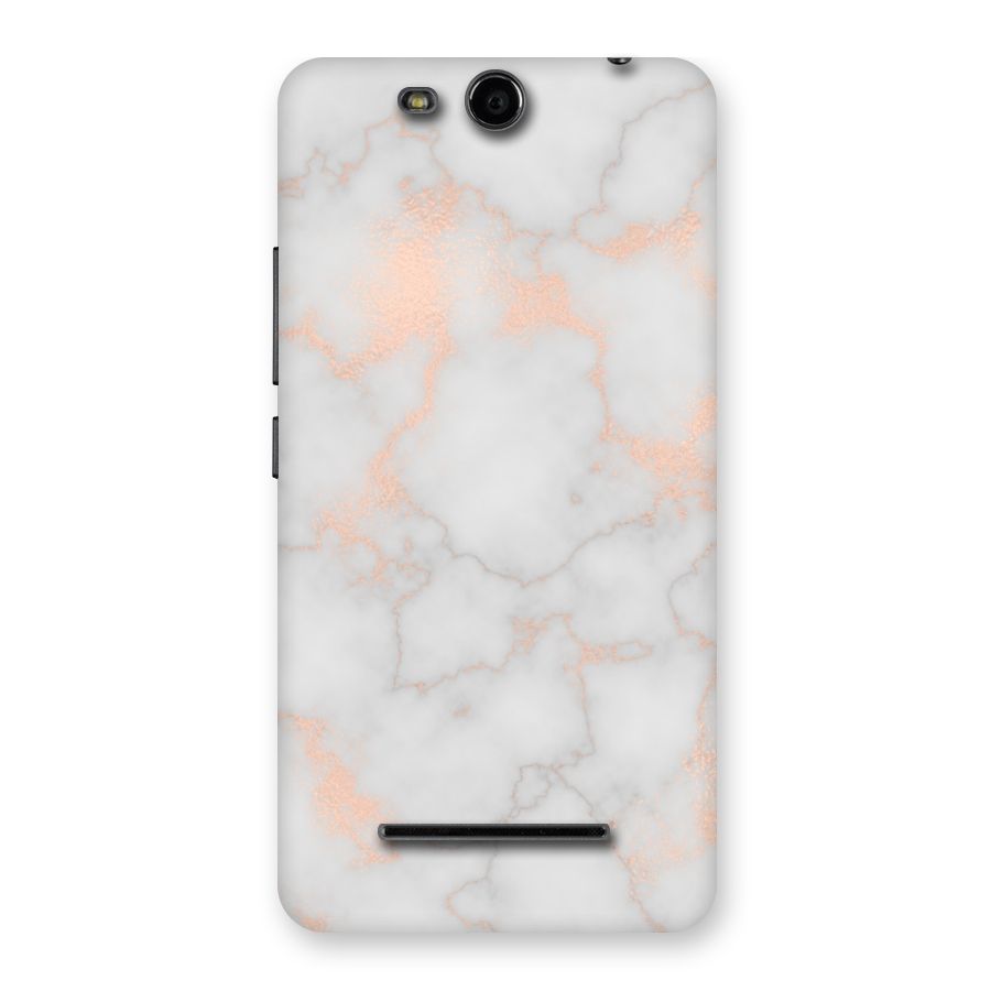 RoseGold Marble Back Case for Micromax Canvas Juice 3 Q392