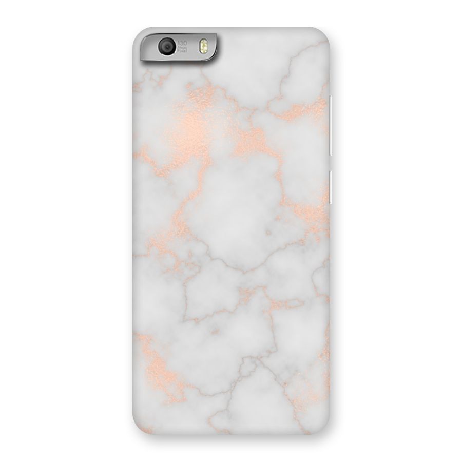 RoseGold Marble Back Case for Micromax Canvas Knight 2