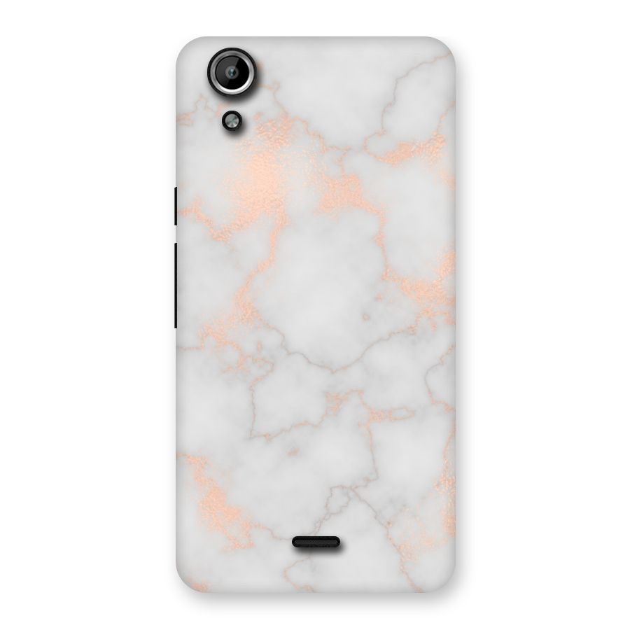 RoseGold Marble Back Case for Micromax Canvas Selfie Lens Q345