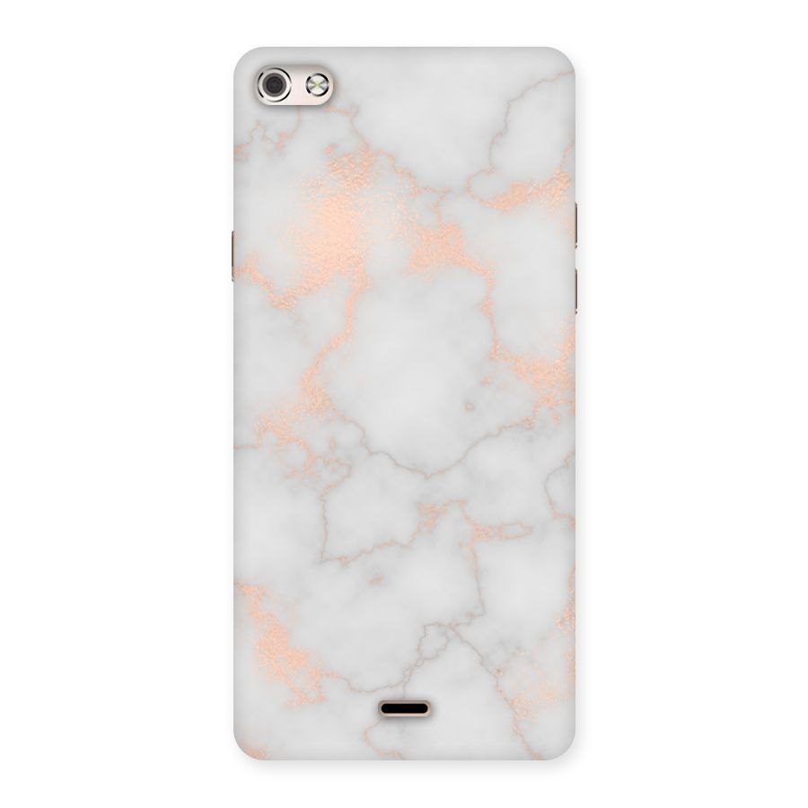 RoseGold Marble Back Case for Micromax Canvas Silver 5