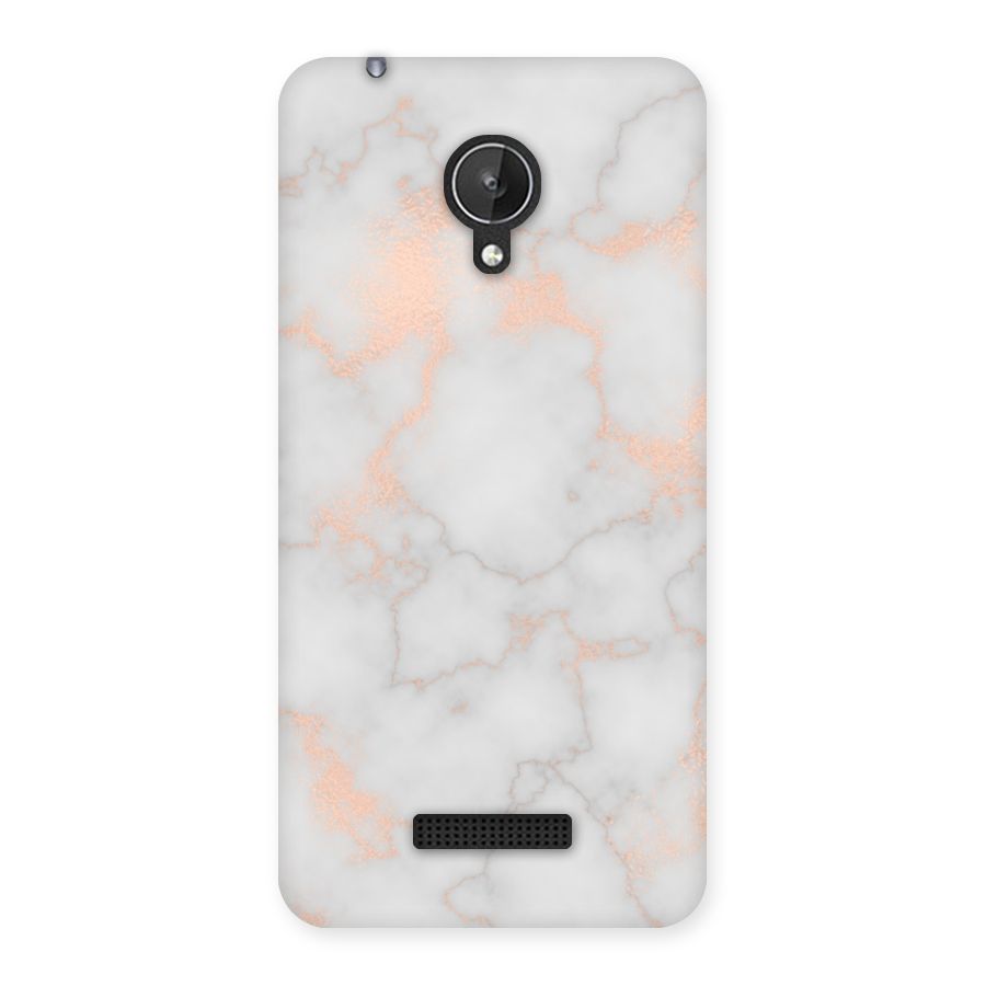 RoseGold Marble Back Case for Micromax Canvas Spark Q380
