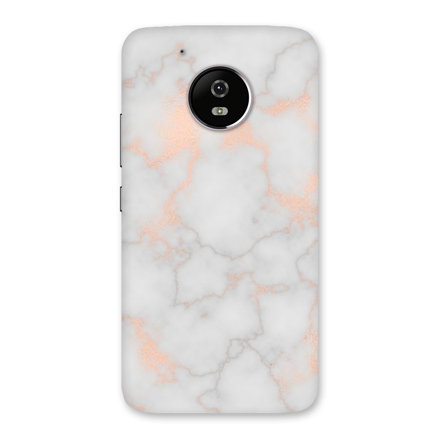 RoseGold Marble Back Case for Moto G5