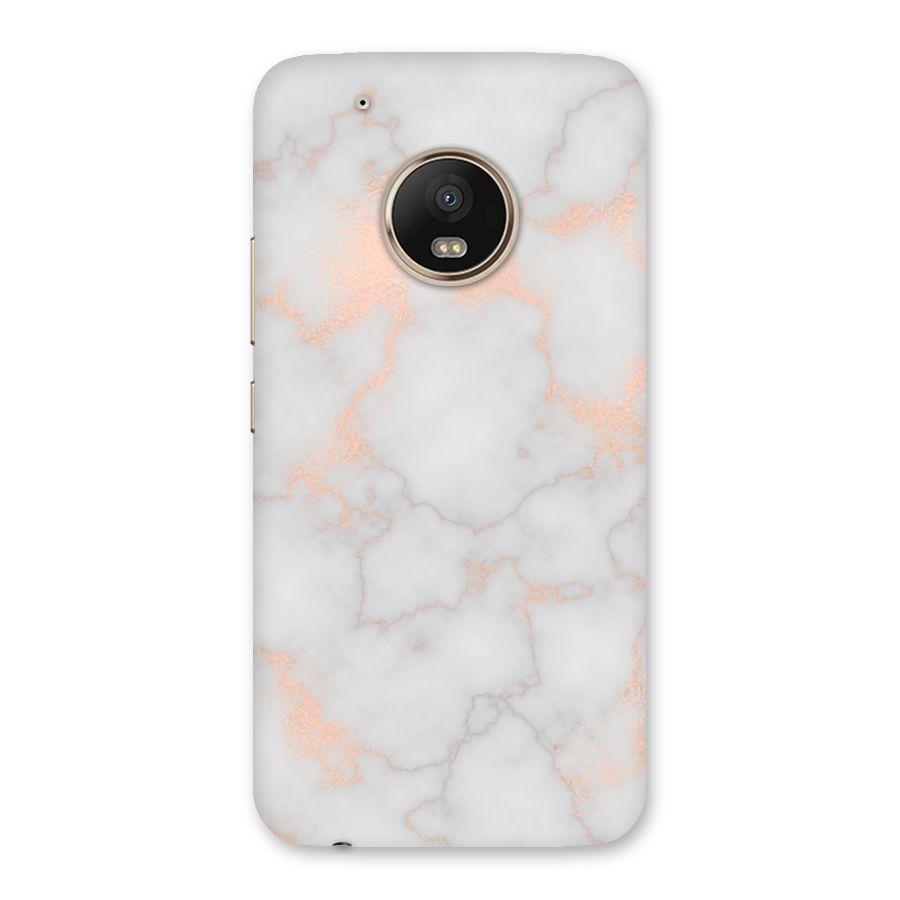 RoseGold Marble Back Case for Moto G5 Plus