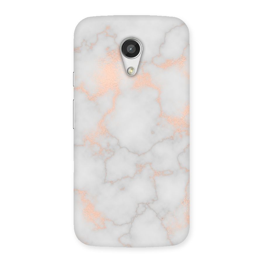 RoseGold Marble Back Case for Moto G 2nd Gen