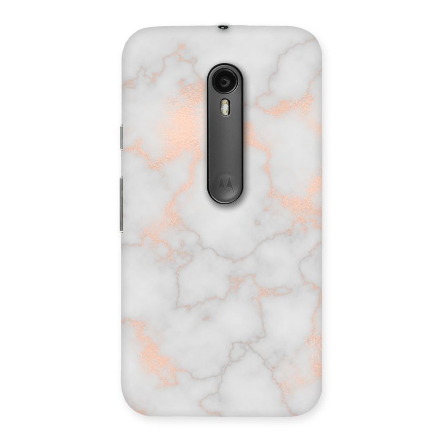 RoseGold Marble Back Case for Moto G Turbo