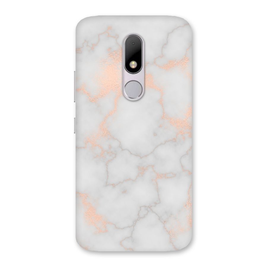 RoseGold Marble Back Case for Moto M