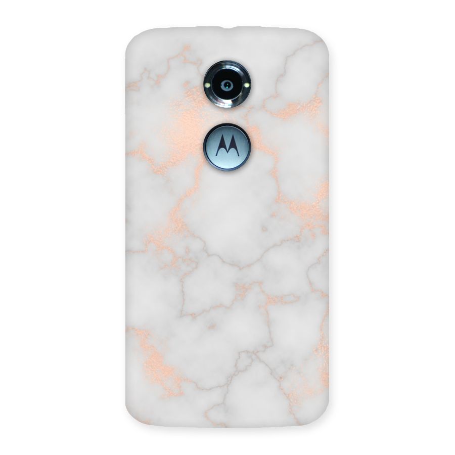 RoseGold Marble Back Case for Moto X 2nd Gen