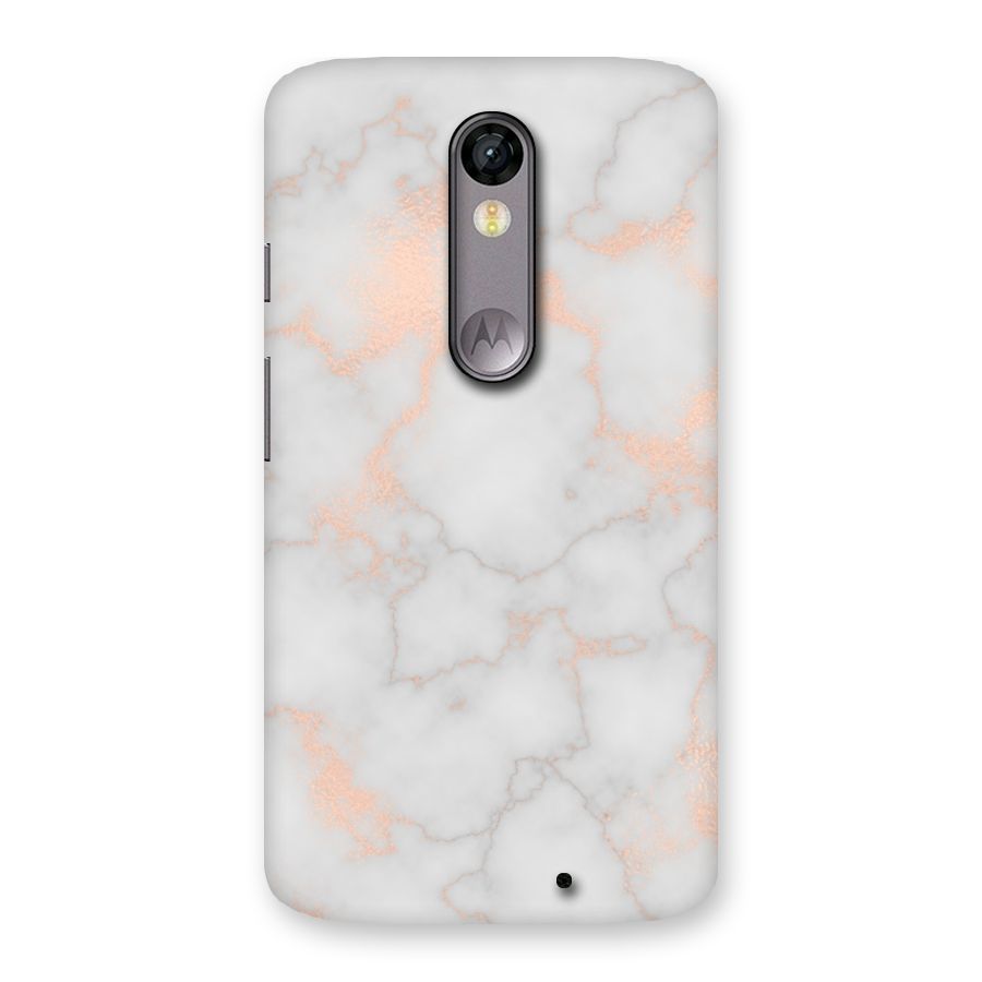 RoseGold Marble Back Case for Moto X Force