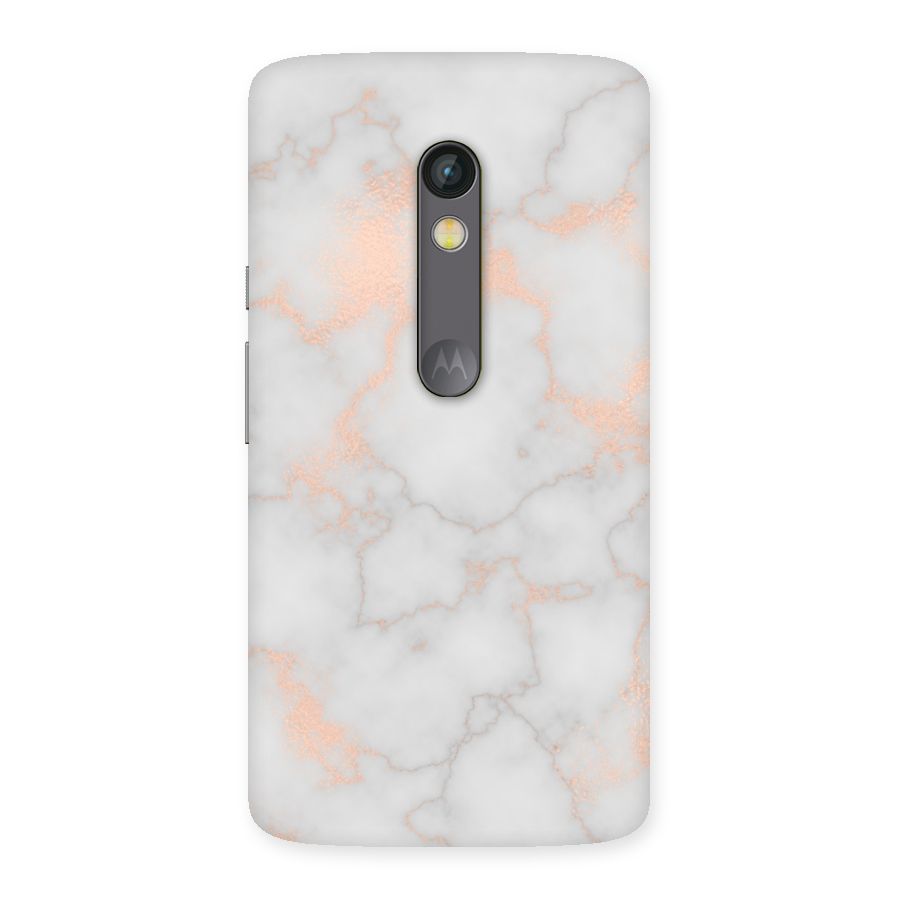 RoseGold Marble Back Case for Moto X Play