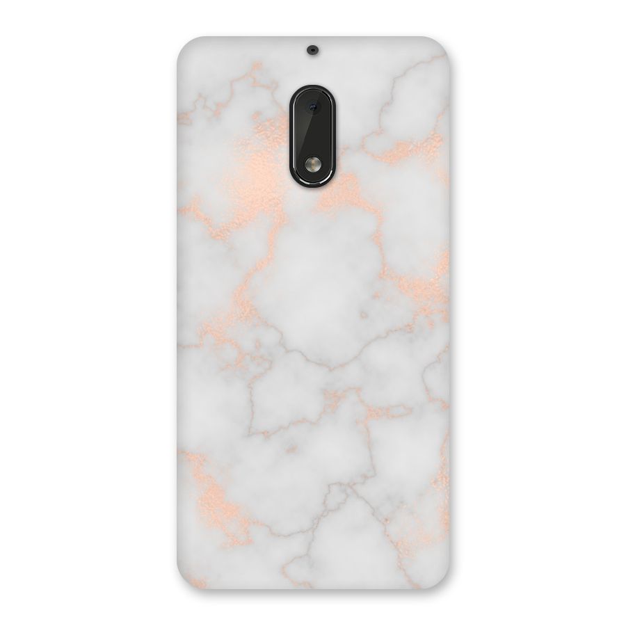 RoseGold Marble Back Case for Nokia 6