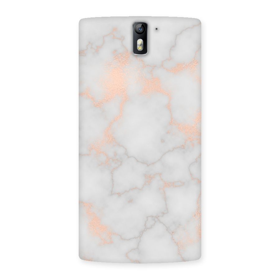 RoseGold Marble Back Case for One Plus One