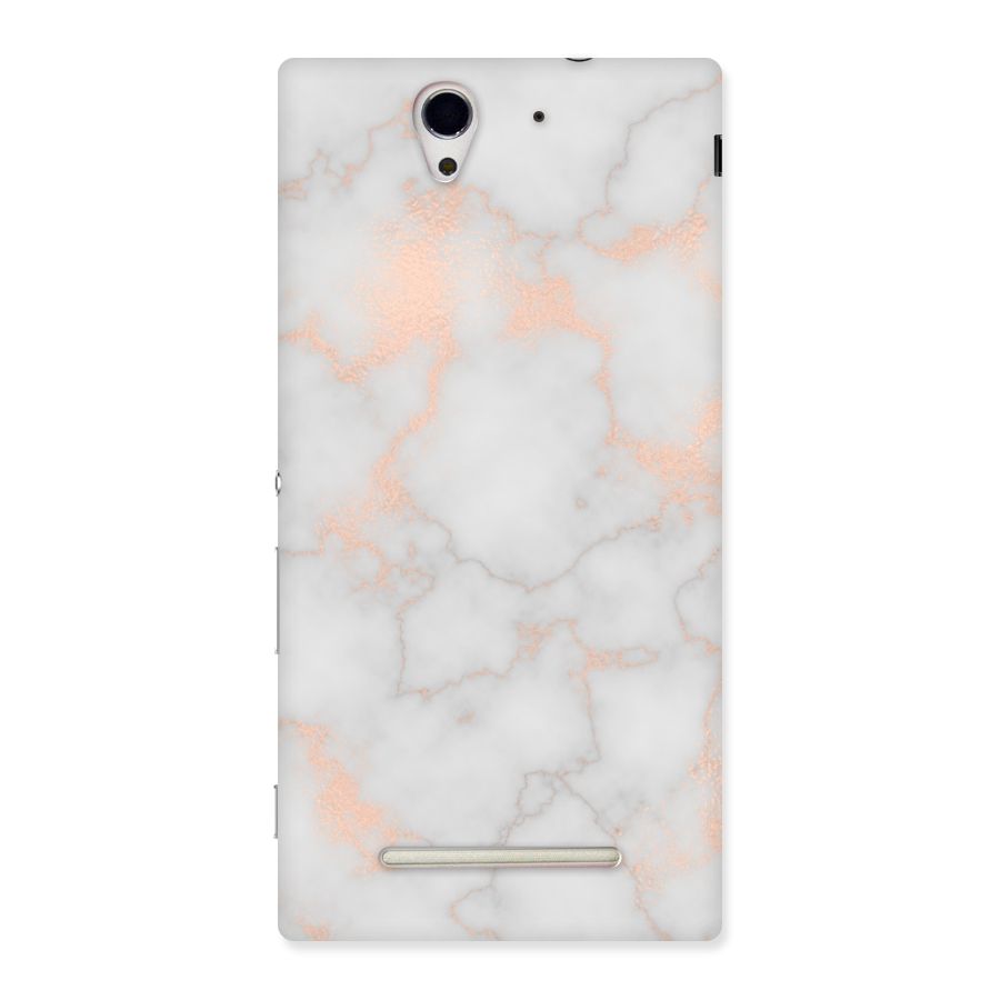RoseGold Marble Back Case for Sony Xperia C3