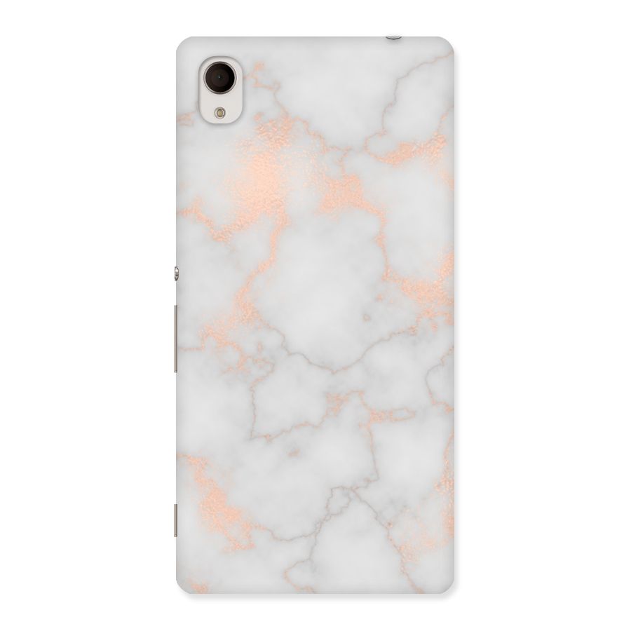 RoseGold Marble Back Case for Sony Xperia M4