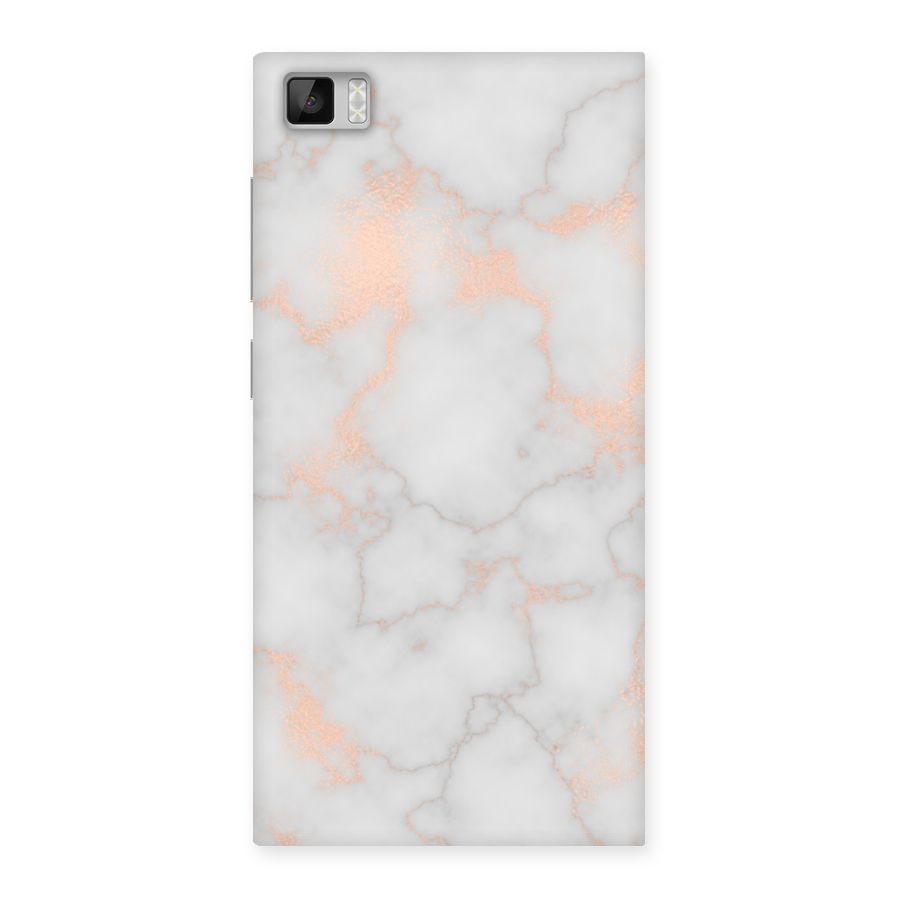 RoseGold Marble Back Case for Xiaomi Mi3