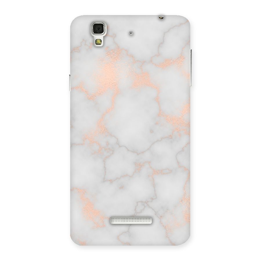 RoseGold Marble Back Case for Yu Yureka