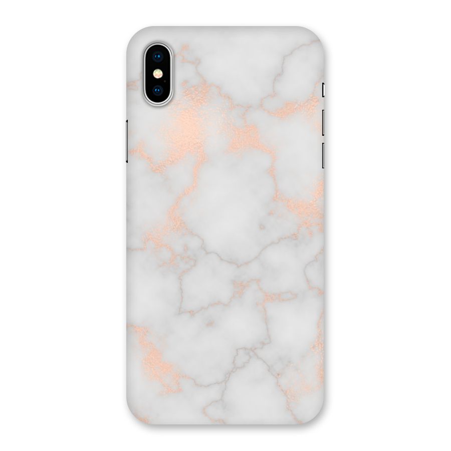 RoseGold Marble Back Case for iPhone X