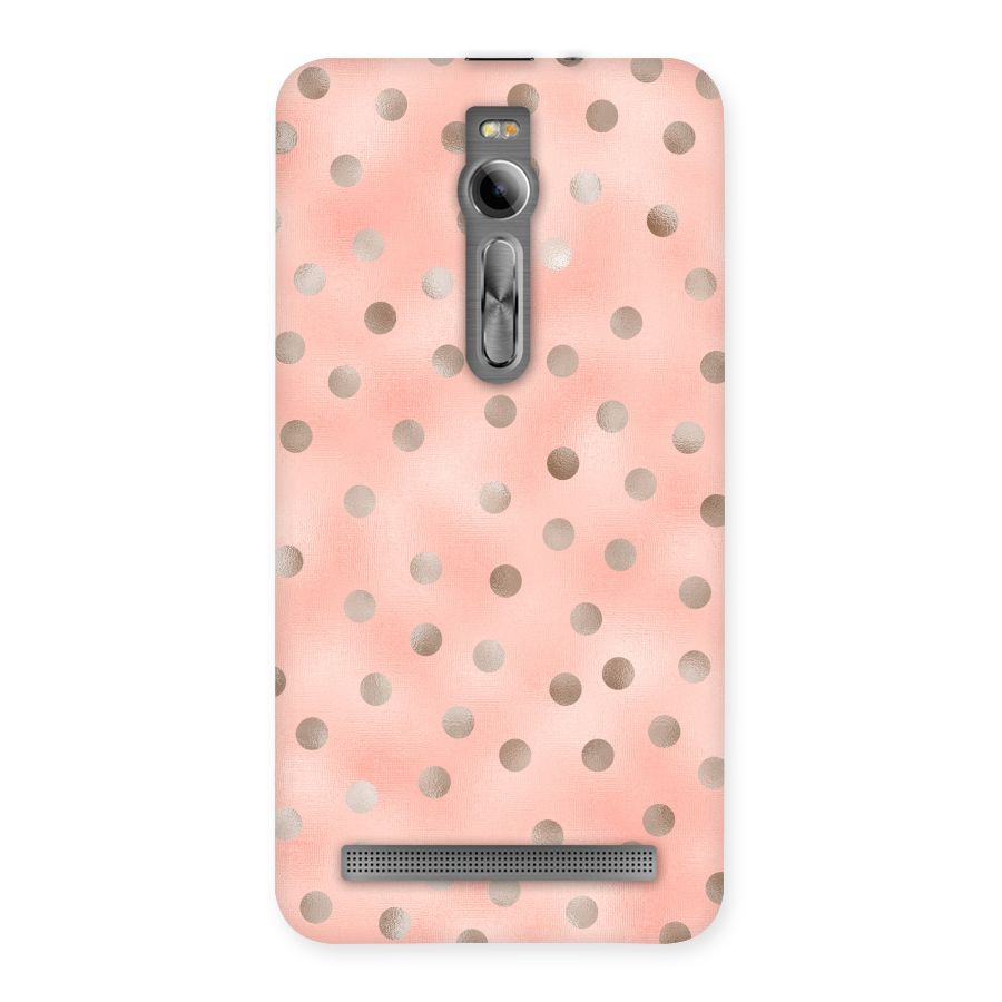 RoseGold Polka Dots Back Case for Asus Zenfone 2