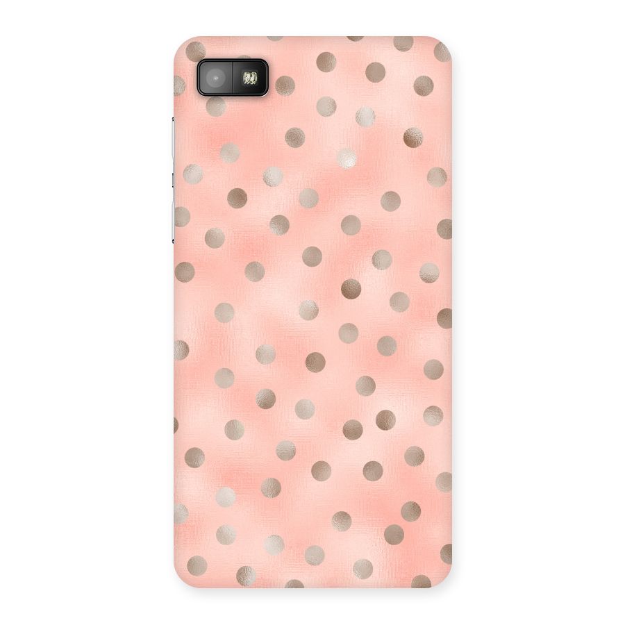 RoseGold Polka Dots Back Case for Blackberry Z10