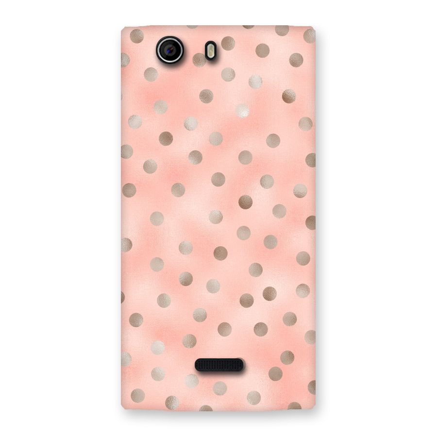 RoseGold Polka Dots Back Case for Canvas Nitro 2 E311