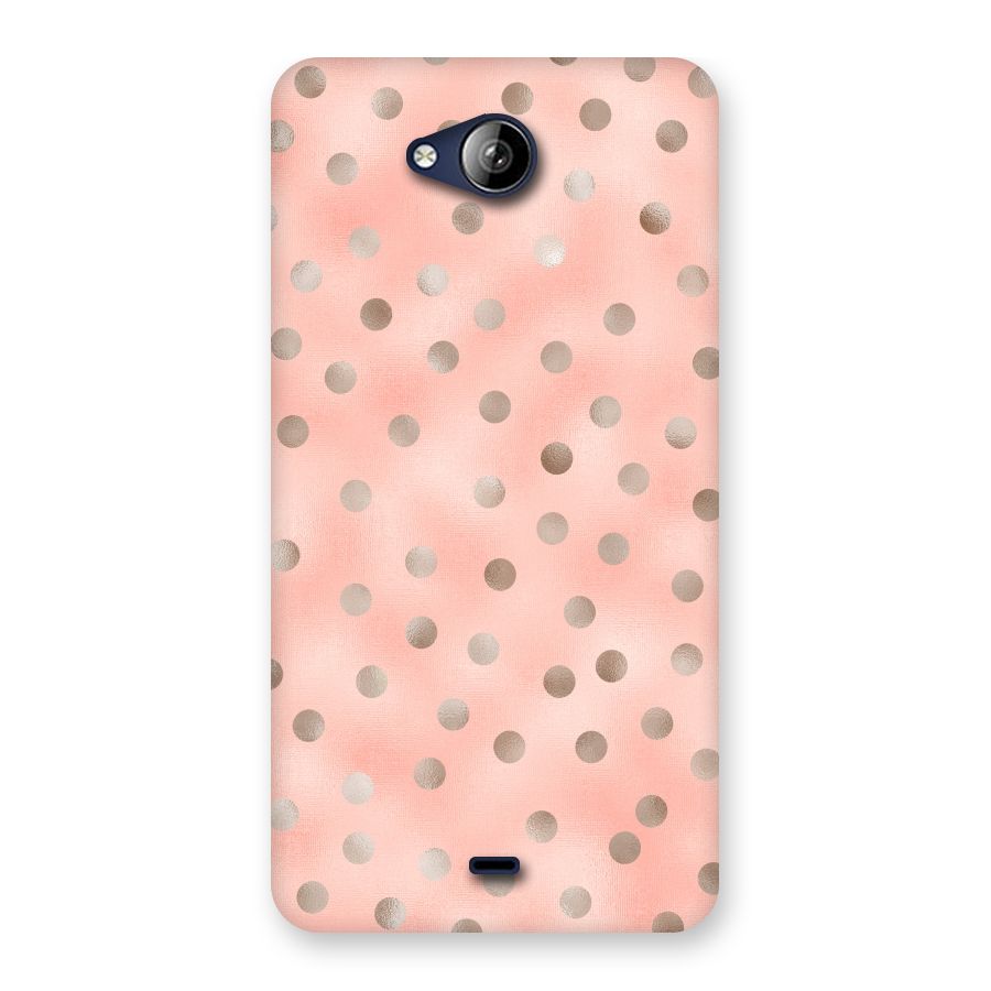 RoseGold Polka Dots Back Case for Canvas Play Q355