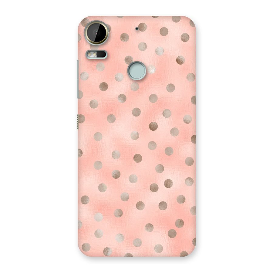 RoseGold Polka Dots Back Case for Desire 10 Pro