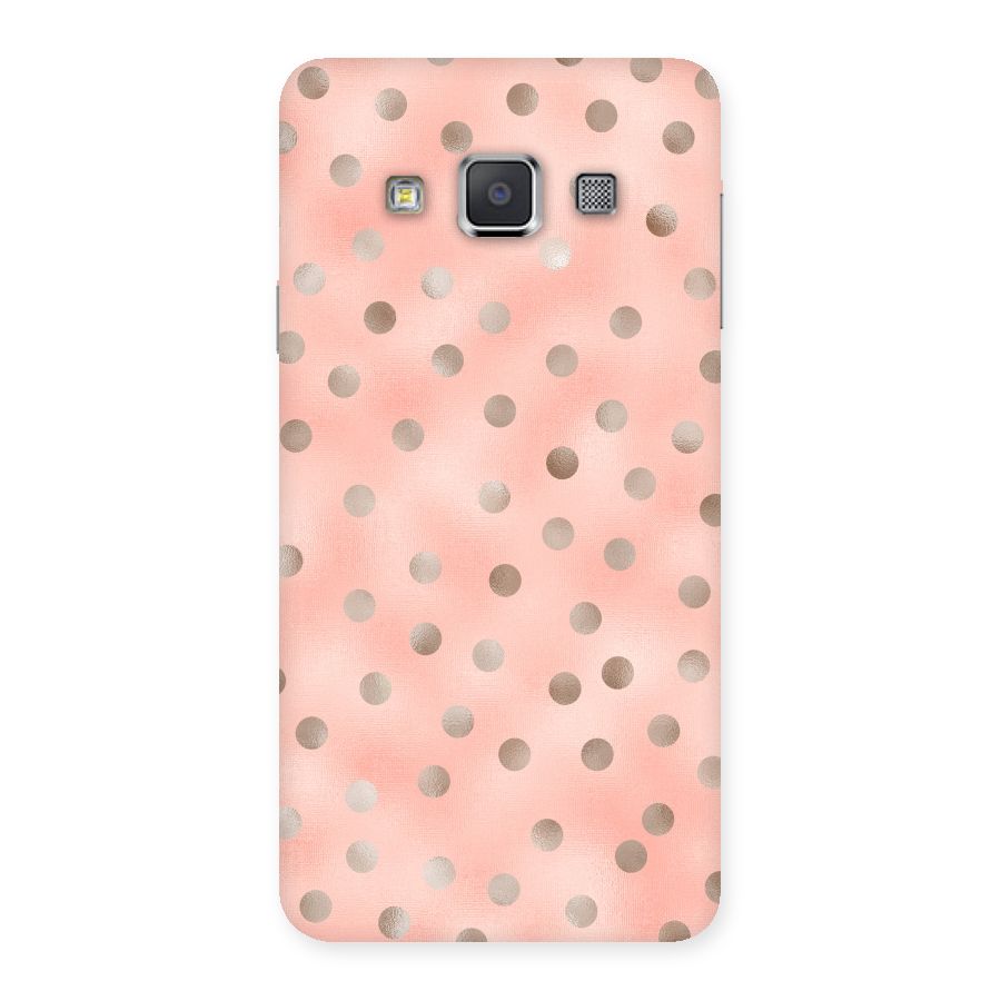 RoseGold Polka Dots Back Case for Galaxy A3