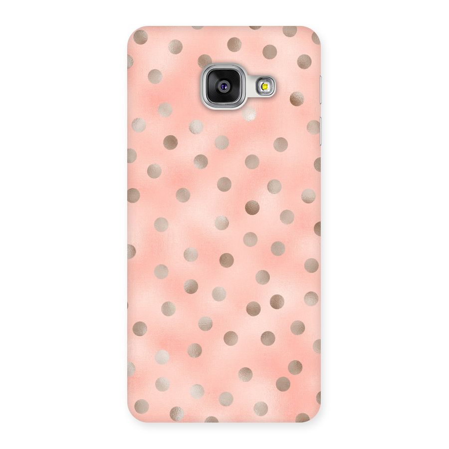 RoseGold Polka Dots Back Case for Galaxy A3 2016