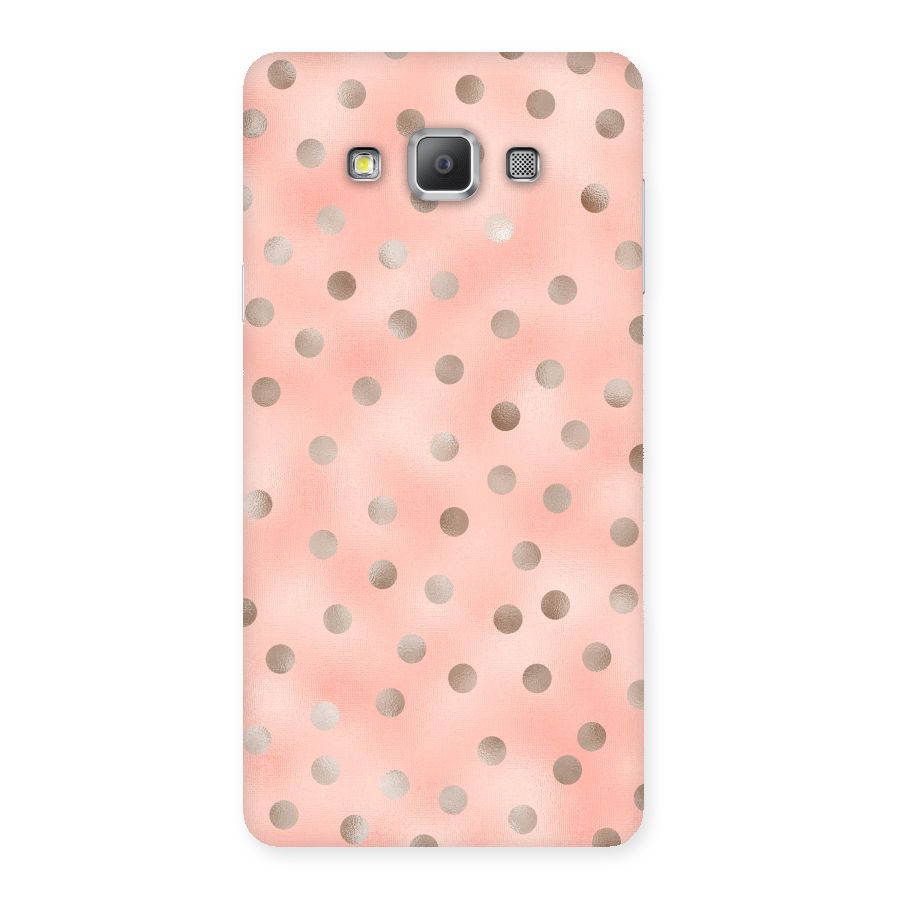 RoseGold Polka Dots Back Case for Galaxy A7