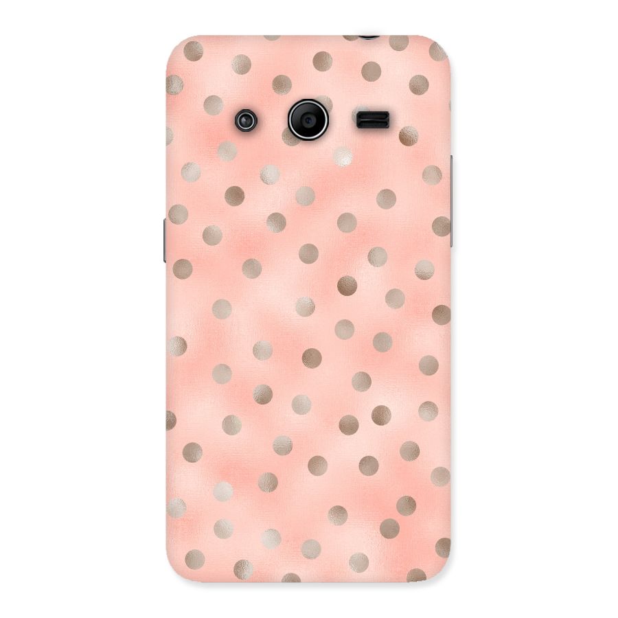 RoseGold Polka Dots Back Case for Galaxy Core 2