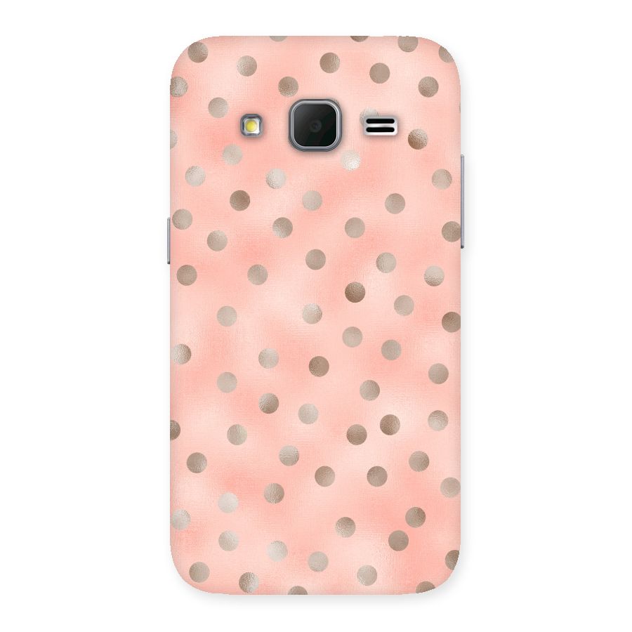 RoseGold Polka Dots Back Case for Galaxy Core Prime