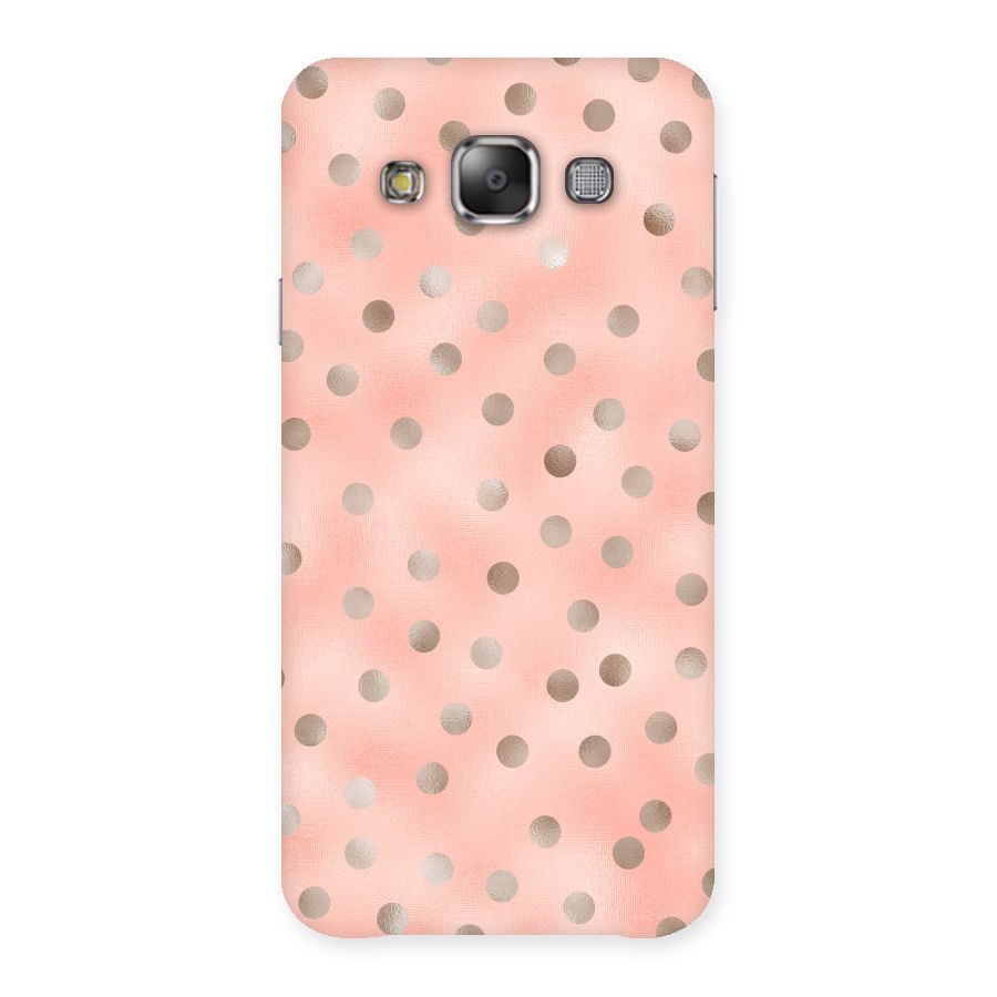 RoseGold Polka Dots Back Case for Galaxy E7