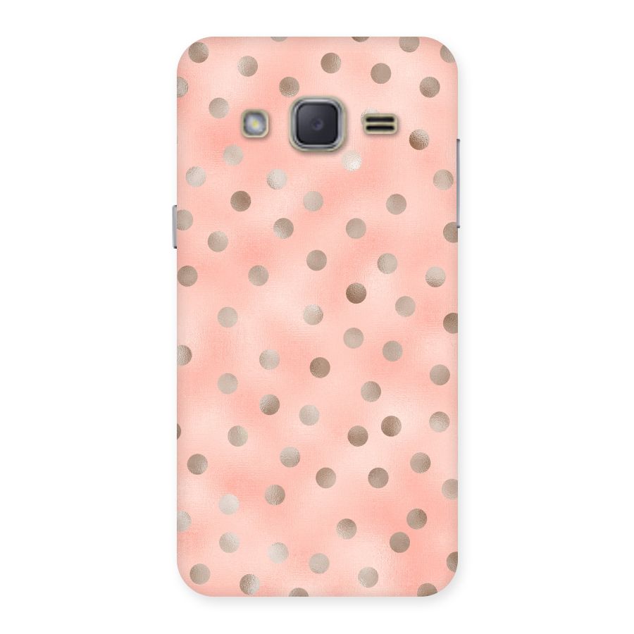 RoseGold Polka Dots Back Case for Galaxy J2