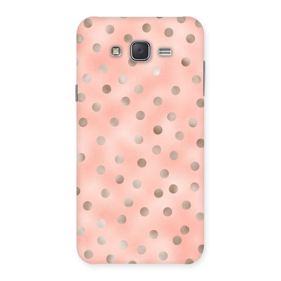 RoseGold Polka Dots Back Case for Galaxy J7