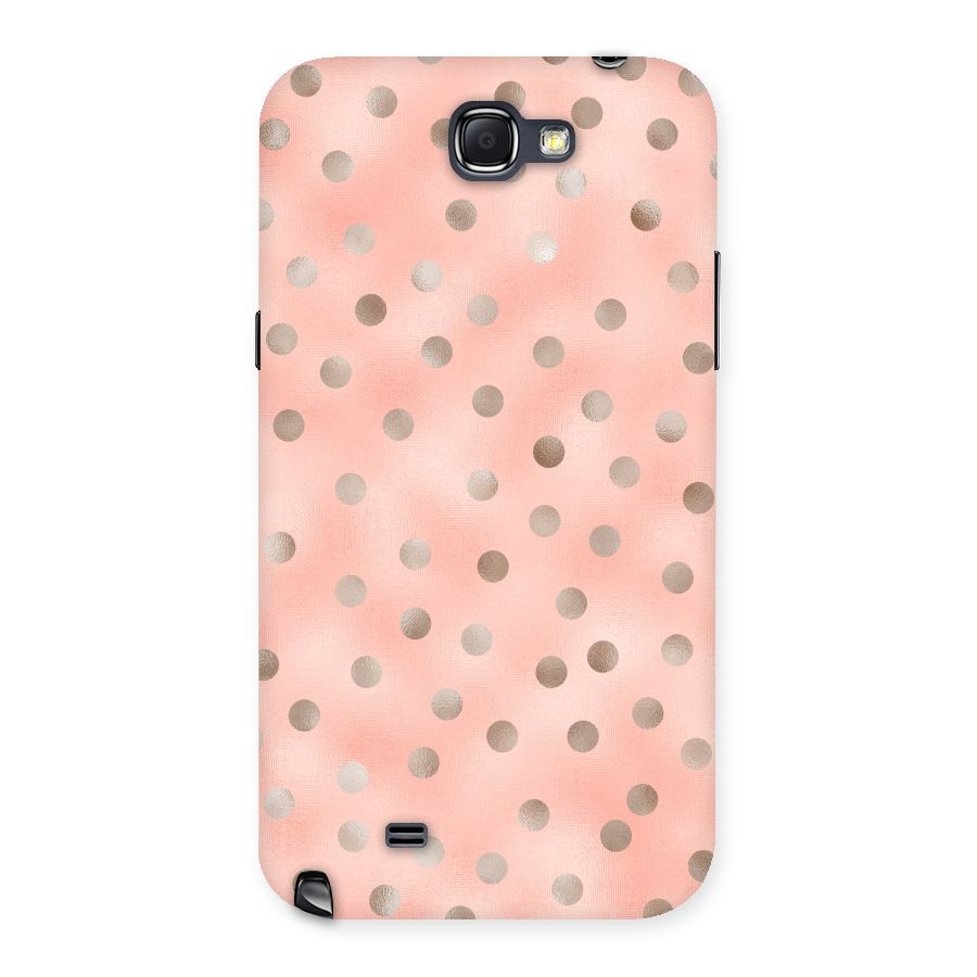 RoseGold Polka Dots Back Case for Galaxy Note 2