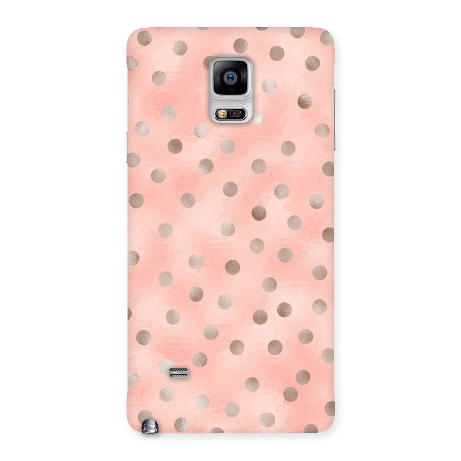 RoseGold Polka Dots Back Case for Galaxy Note 4