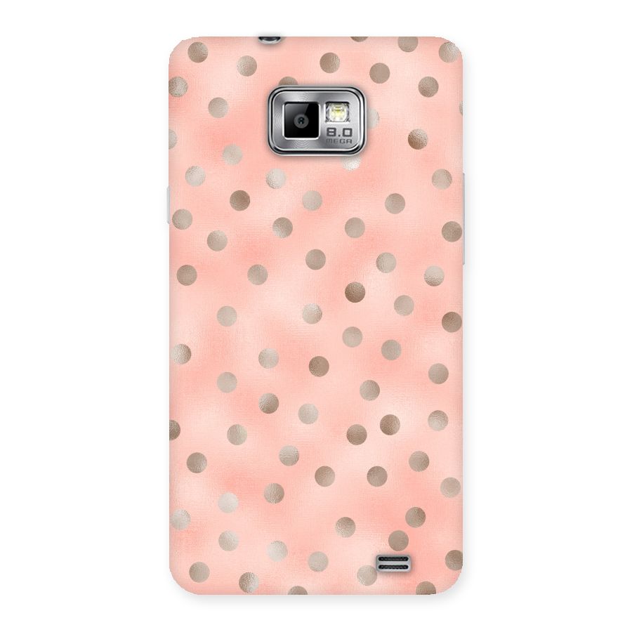 RoseGold Polka Dots Back Case for Galaxy S2